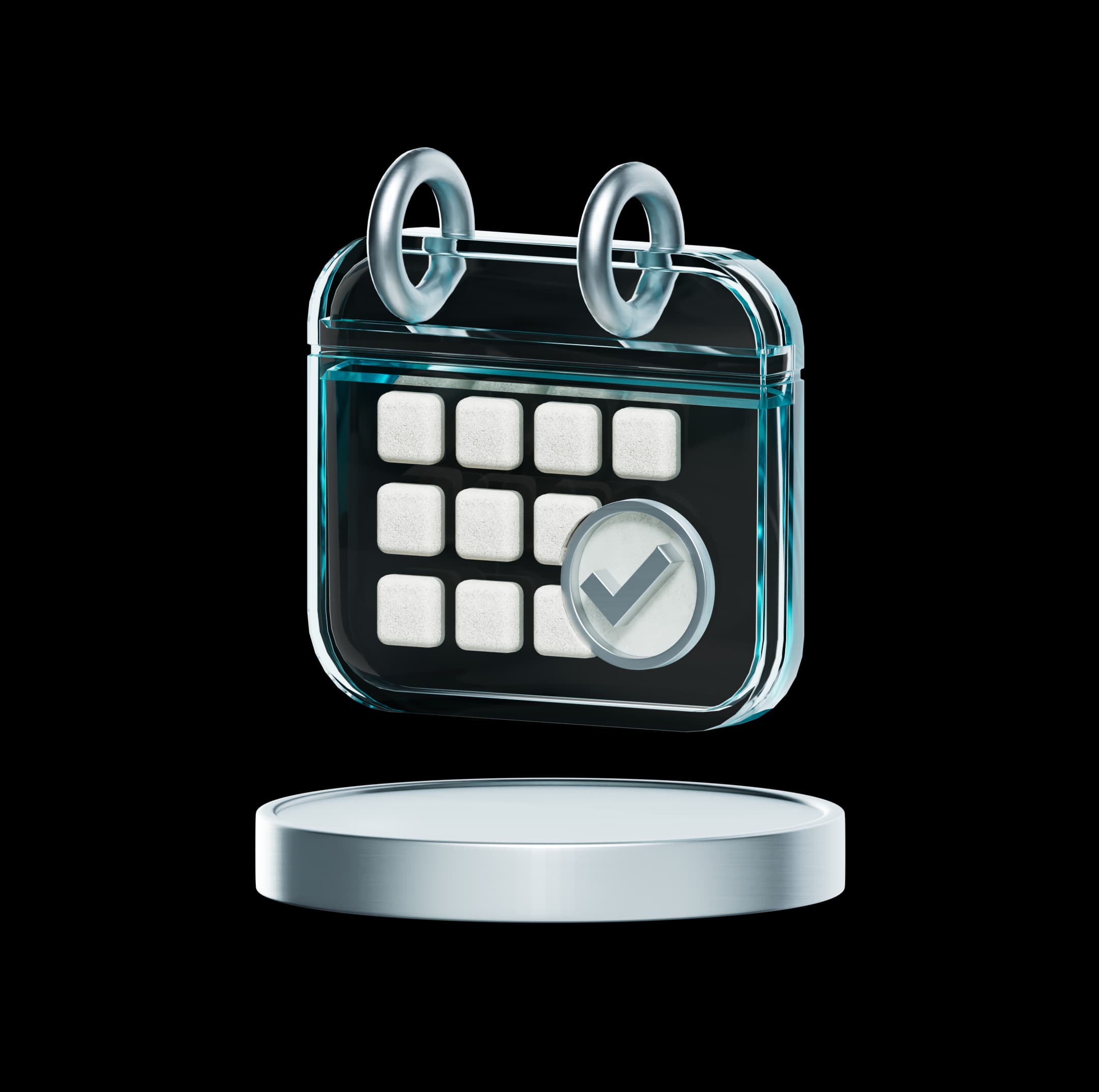 glass calendar