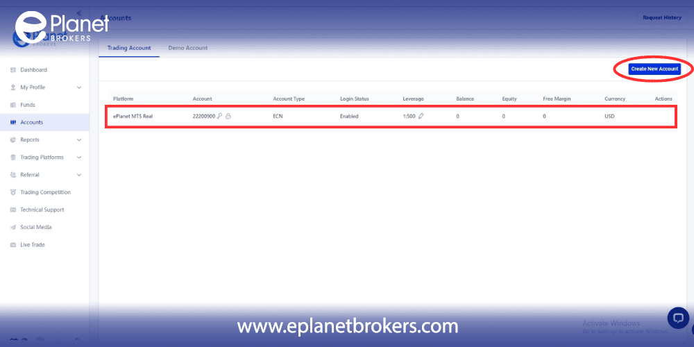 How To Create a Trading Account at ePlanet Brokers