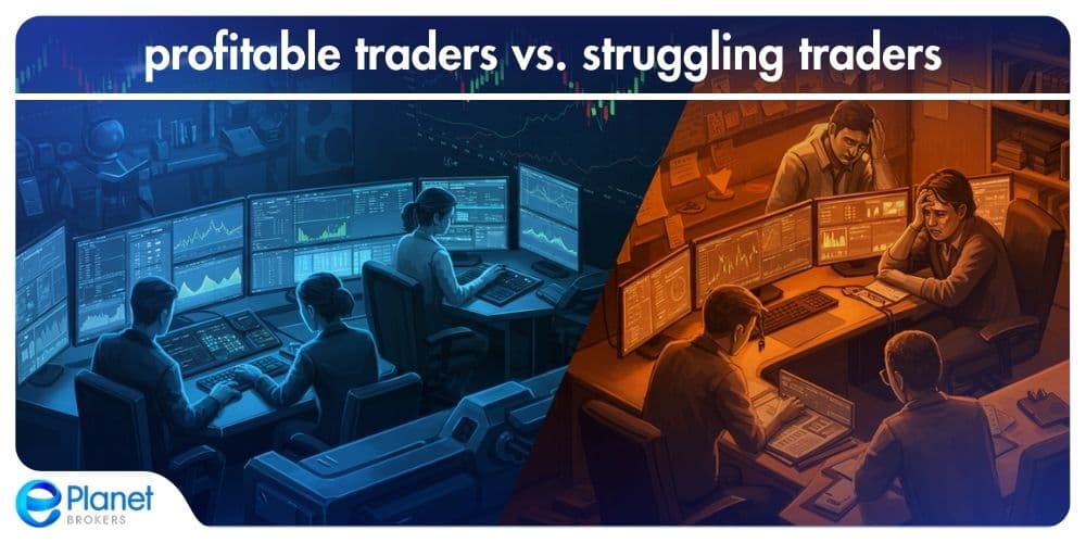 profitable traders vs. struggling traders