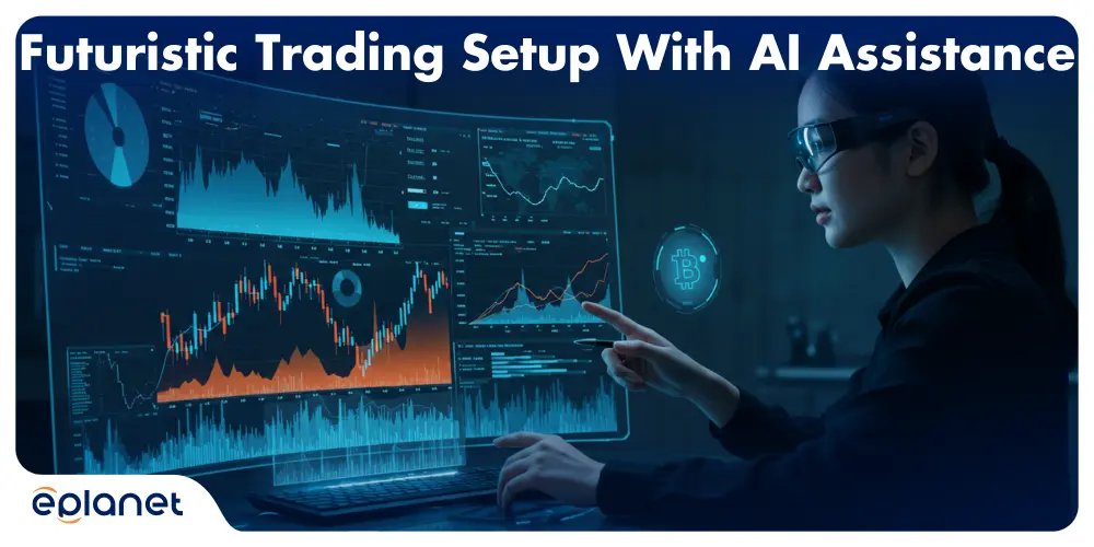 Futuristic Trading Setup With AI Assistance