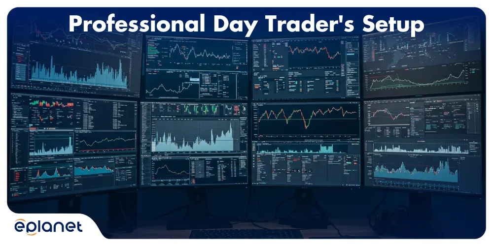 professional day trader's setup